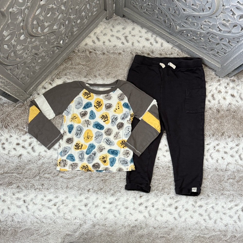 Burt’s Bees Baby set boys 18 months dinosaur fossils preppy coastal earth tones